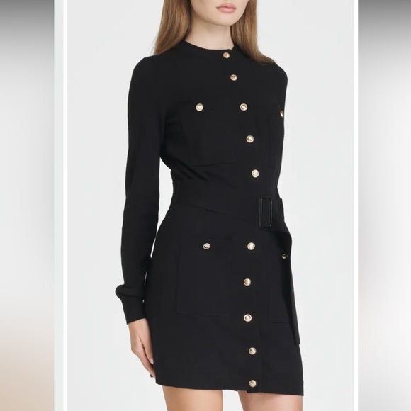 Dresses & Skirts - Becca Belted Long Sleeve Sweater Minidress by WAYF- XS